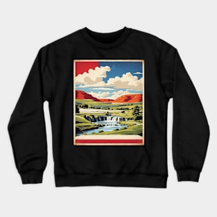 Yorkshire Sculpture Park Vintage Travel Tourism Poster Art Crewneck Sweatshirt